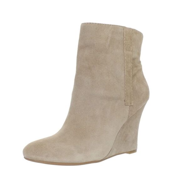 Nine West Women's Gottarun Wedge Leather Suede Light Brown Taupe Boots Size 9 - Picture 10 of 10